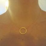 Gold Circle Necklace, Eter..