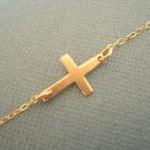 Small Sideways Cross Neckla..