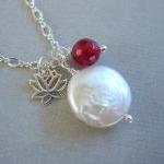 Sterling Silver Lotus, Pear..