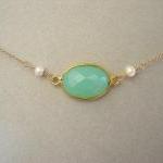 Chrysoprase and Pearl Neckl..