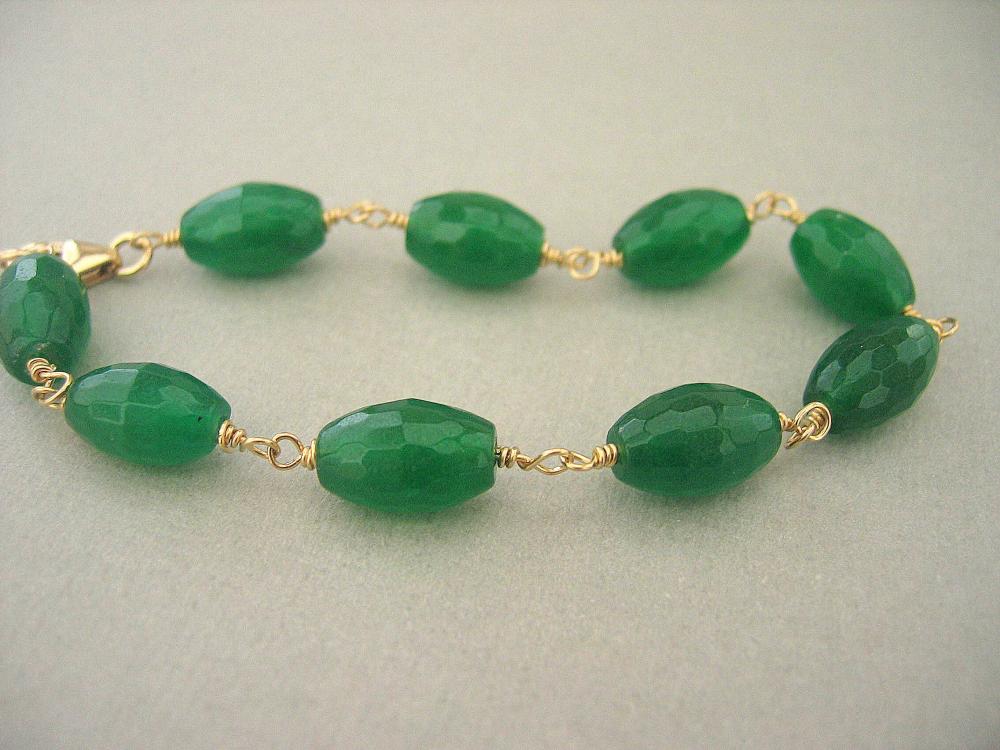 Spring Green Quartz Bracelet, Gemstone Jewelry