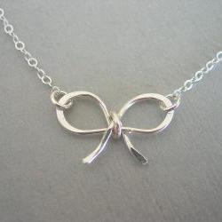 Sterling Silver Bow Necklace